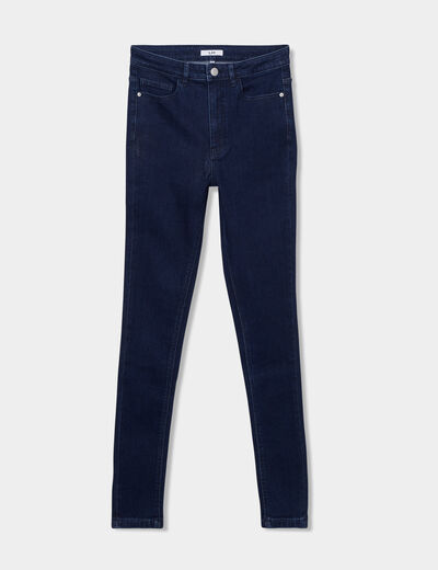 Jeans skinny taille haute denim brut femme