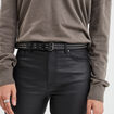 Ceinture avec clous noir femme