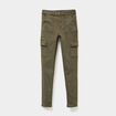 Pantalon cargo skinny 7/8ème Liberto vert kaki femme