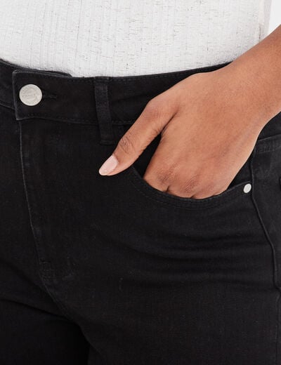 Jeans flare 5 poches Creeks denim noir femme