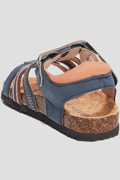 Sandales à scratchs Creeks Prago bleu marine garçon