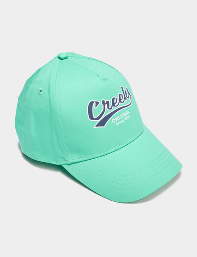 Casquette coton Creeks vert turquoise garçon