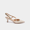 Escarpins &agrave; brides asym&eacute;triques ivoire femme