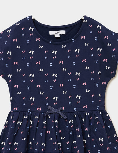 Robe droite sans manches bleu marine fille