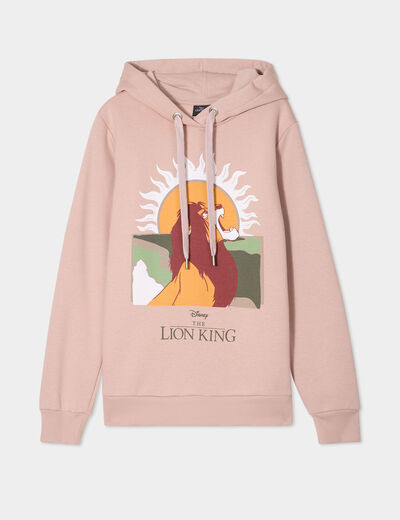 Sweat hoodie à capuche Le Roi lion sable femme