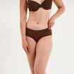 Shorty microfibre sans coutures marron femme