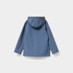 Blouson d&eacute;perlant fourr&eacute; &agrave; capuche bleu gris gar&ccedil;on