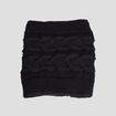 Snood avec torsades noir femme