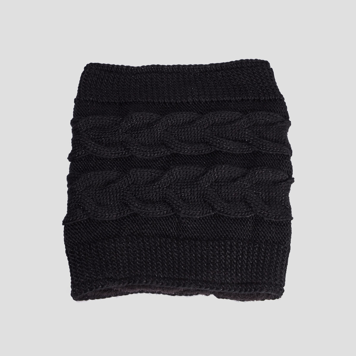 Snood avec torsades noir femme