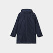 Parka déperlante doublée à capuche bleu foncé homme
