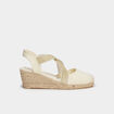 Sandales espadrilles compens&eacute;es en corde sable femme