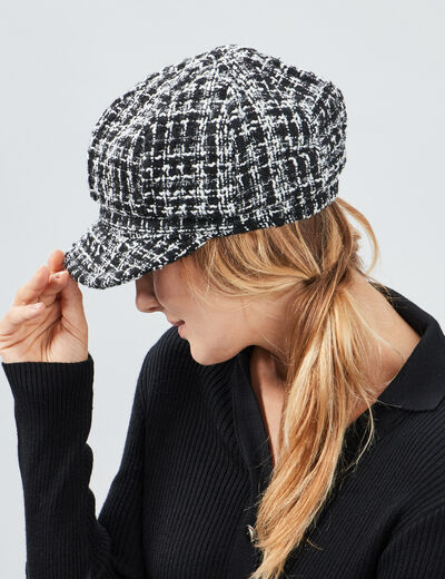 Casquette gavroche noir femme