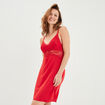 Combinette avec dentelle rouge femme