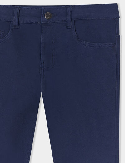 Pantalon slim stretch bleu marine garçon