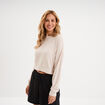 Sweat manches longues chiné sable femme