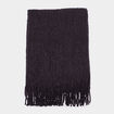 &Eacute;charpe &agrave; bords franges longues noir femme