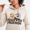 Sweat à capuche hoodie Tic et Tac sable femme
