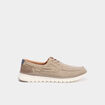 Chaussures bateau en jean sable homme