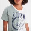 T-shirt manches courtes coton Stitch multicolore femme