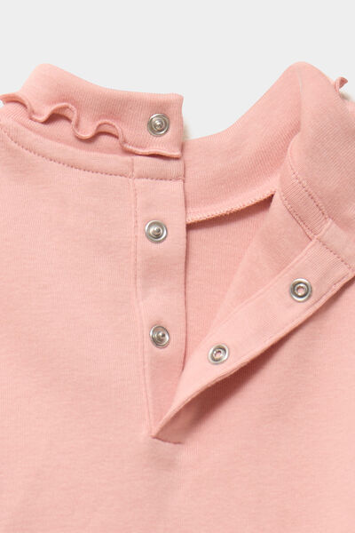 Lot 2 t-shirts sous pulls &agrave; col roul&eacute; rose clair b&eacute;b&eacute; fille