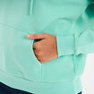 Sweat hoodie molleton à capuche bleu turquoise femme