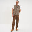 Gilet sans manches col montant marron homme