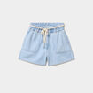 Short mom en jean ceinture cordon denim triple stone femme
