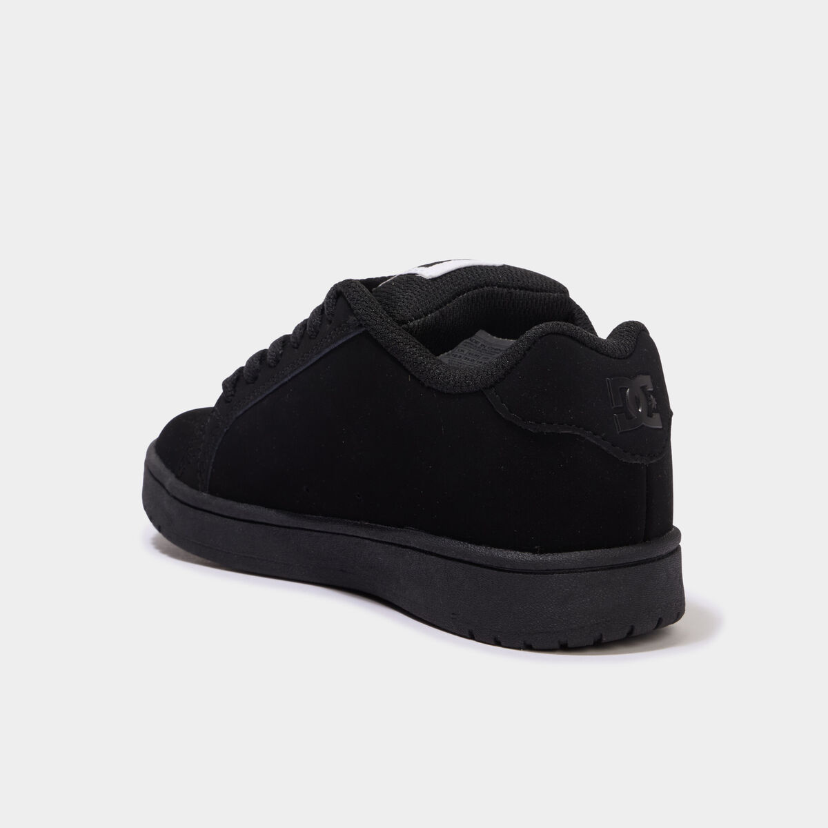 Tennis basses &agrave; lacets en cuir noir gar&ccedil;on