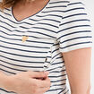 T-shirt allaitement manches courtes ecru femme maternité
