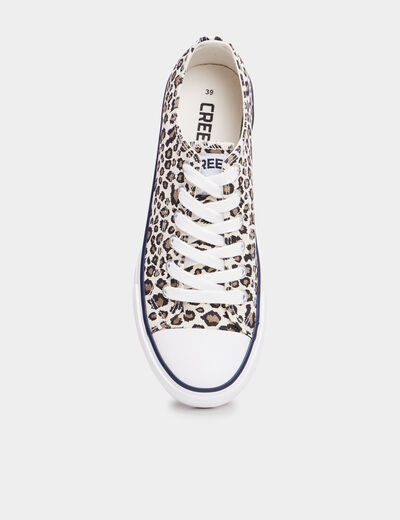 Tennis en toile à lacets Creeks marron femme