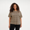 T-shirt col rond manches courtes coton sable femme grande taille