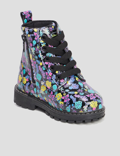 Bottines crantées zippées Encanto multicolore fille