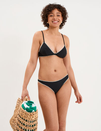 Bas de maillot de bain noir femme