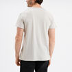 T-shirt manches courtes coton d&eacute;lav&eacute; gris clair homme