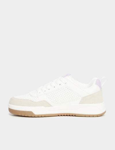 Tennis basses lacets Kappa violet fille