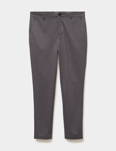 Pantalon chino slim gris homme