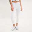 Legging 7/8 &egrave;me taille &eacute;lastiqu&eacute;e blanc femme