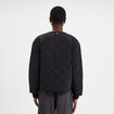 Doudoune boutonnée col rond noir femme