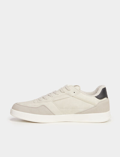 Tennis basses &agrave; lacets gris homme