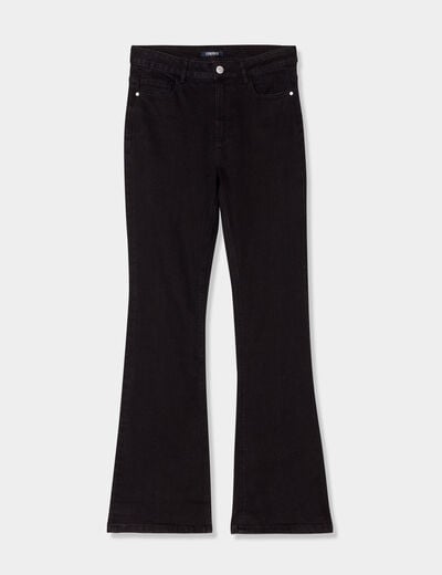 Jeans flare 5 poches Creeks denim noir femme