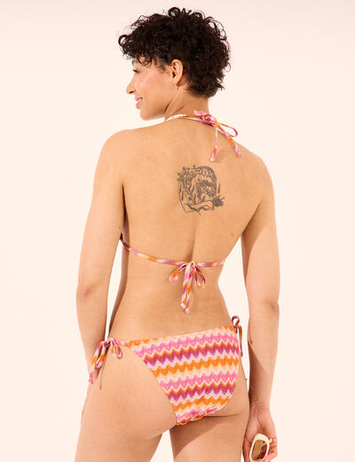 Haut de maillot de bain triangle multicolore femme