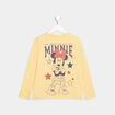 T-shirt manches longues Minnie jaune fille