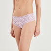 Shorty en dentelle parme femme