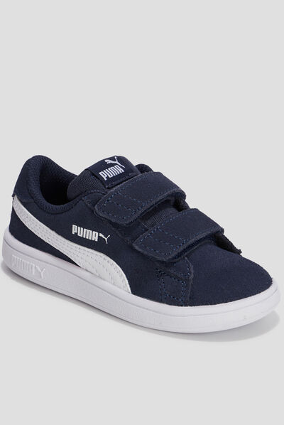 Tennis à scratchs Smash V2 SD Puma bleu marine garçon