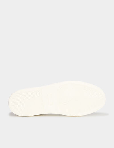 Tennis basses en cuir blanc homme