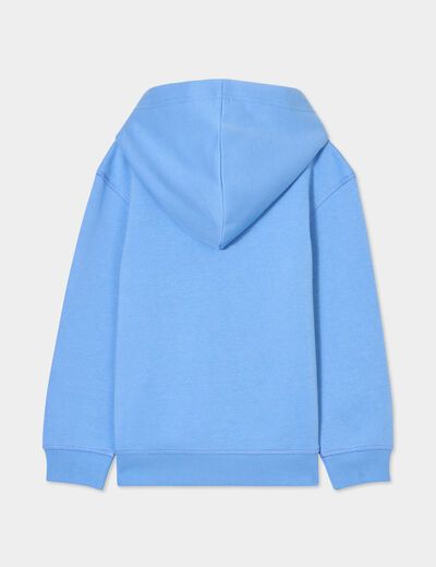 Sweat &agrave; capuche hoodie bleu lavande gar&ccedil;on