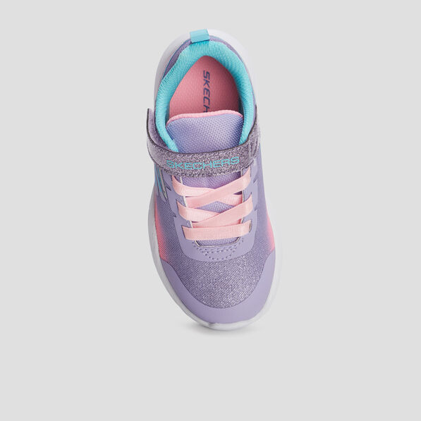 baskets a scratchs skechers shimmer bleu lavande fille Baskets à scratchs Skechers Shimmer bleu lavande fille