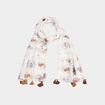 Foulard &agrave; d&eacute;tails pampilles sable femme