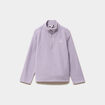 Sweat polaire col camionneur mauve fille