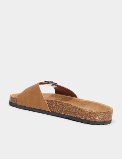 Mules avec boucles marron clair homme